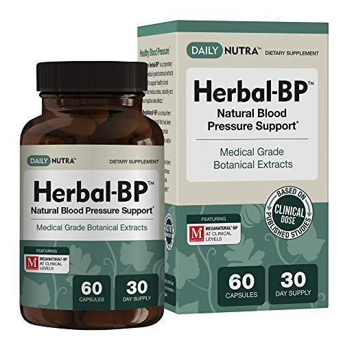 Herbal-BP Natural Blood Pressure Supplement by DailyNutra - Supports Cardiovascular Health & Stress