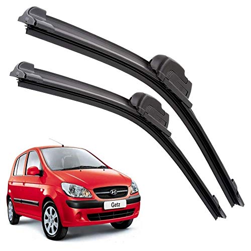Image of Euro Care Windshield Car Wiper Blades Compatibility With Hyundai Getz (Model : 2008-2014) - Set of 2Pc (D-22,P-14)