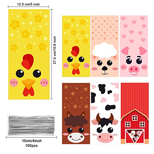 Pajean-120-Pieces-Farm-Animal-Party-Favor-Bags-Plastic-Candy-Goodies-Gift-Treat-Bags-Farmhouse-Decor-for-Baby-Shower-Boys-Girls-Kids-Happy-Birthday-Party-Decorations-Supplies Pajean 120 Pieces Farm Animal Party Favor Bags Plastic Candy Goodies Gift Treat Bags Farmhouse Decor for Baby Shower Boys Girls Kids Happy Birthday Party Decorations Supplies