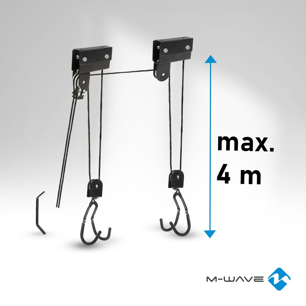 M-Wave Fahrradlift, Fahrrad Deckenhalterung, auch für E-Bikes, BIKE LIFT STRONG