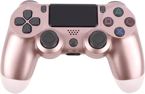Wireless Game Controller compatible with PS4 Console, Bluetooth Gamepad, Dual Analog Joystick, Vibration & Touchpad, Rechargeable, 1-Pack (Rose Gold2)