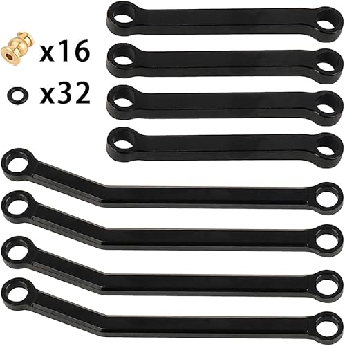 Miniatura 5 de RZXYLRC Juego de varillas de eslabones de cuerpo de chasis de aleación de aluminio CNC de alta liquidación para Axial AX24 XC-1 124 RC Crawler