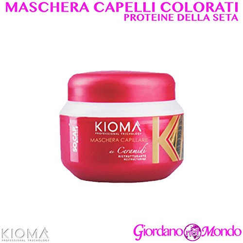Máscara para el pelo multicolor con proteínas de seda profesional 500 ml kioma socap