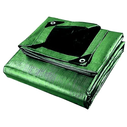 20' x 40' Heavy Duty Green/Black Reversible 10 Mil Poly Tarp