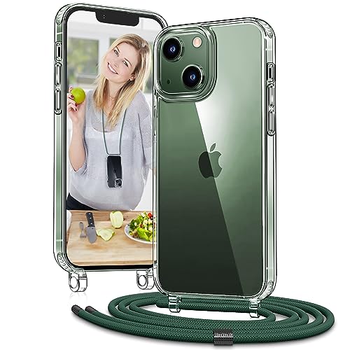 Vaykwo Handykette für iPhone 13 Mini Hülle mit Band Grün