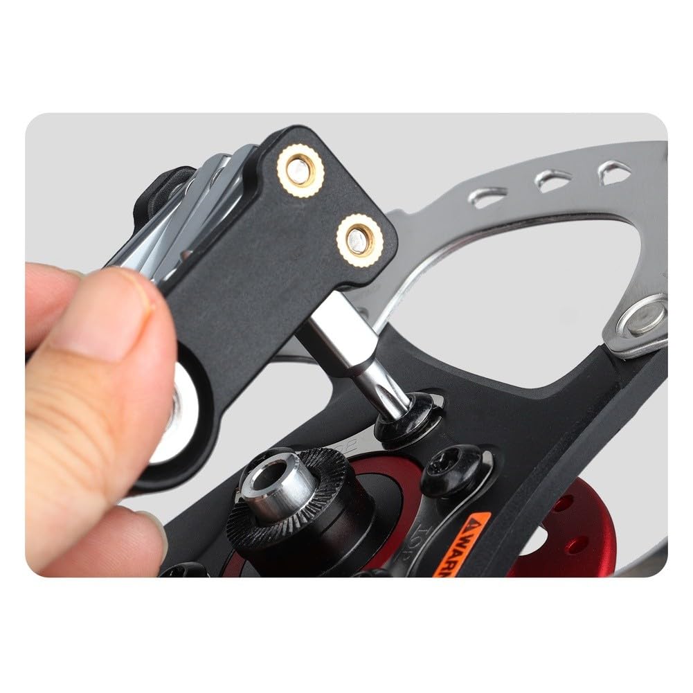 Herramienta multifunción 9 en 1 para bicicleta, llave hexagonal de aleación portátil con boquilla infladora de válvula Presta, kit de reparación compacto para ciclismo