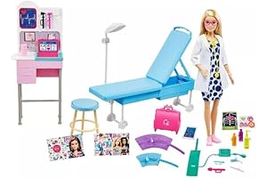 Barbie Healthcare Playset: Be an Everyday Heroine with Barbie Doll and Ambulance Care Clinic Playset