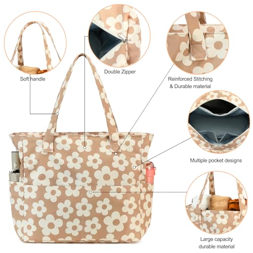 Image of Waterproof Beach Tote Pool Bags for Women Ladies Extra Large Gym Tote Carry On Bag With Wet Compartment for Weekender Travel