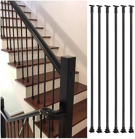 Adjustable Wrought Iron Railing Posts - Indoor Stair & Concrete Step Connector for Secure Support & Stylish Design - Perfect for Home Safety & Aesthetic Enhancements