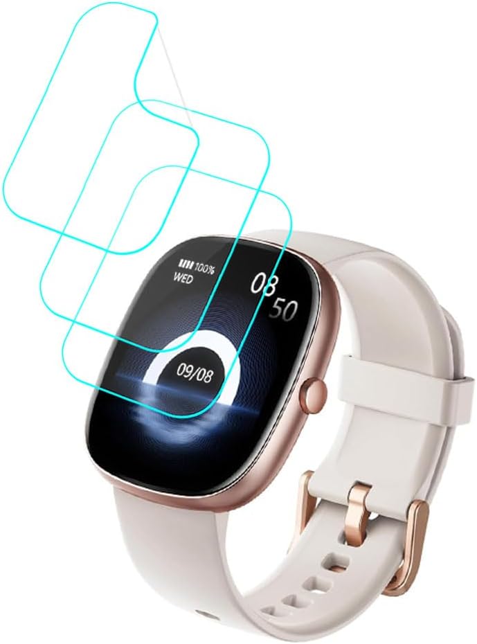 for HUAKUA Smart Watches D3 Screen Protector 1.85" [3 Pack] HD Clear Soft PET Film [Anti-Fingerprint] [Anti-Scratch] [Bubble Free] Compatible for HUAKUA Smart Watch D3 Fitness Tracker