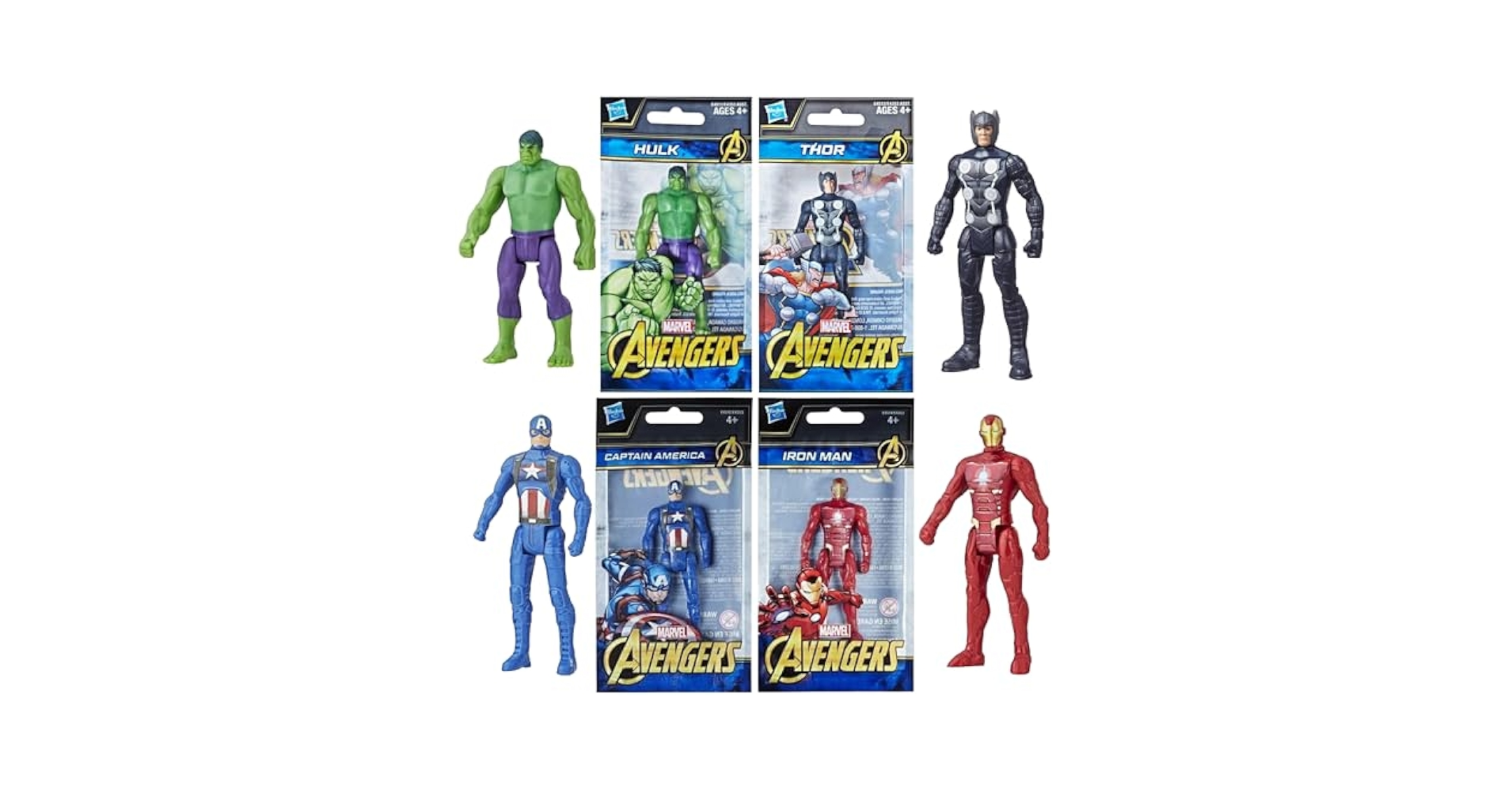 マーベルユニバース 3.75インチ アベンジャーズセット Amazon.com: Marvel Avengers Articulated Action Figures