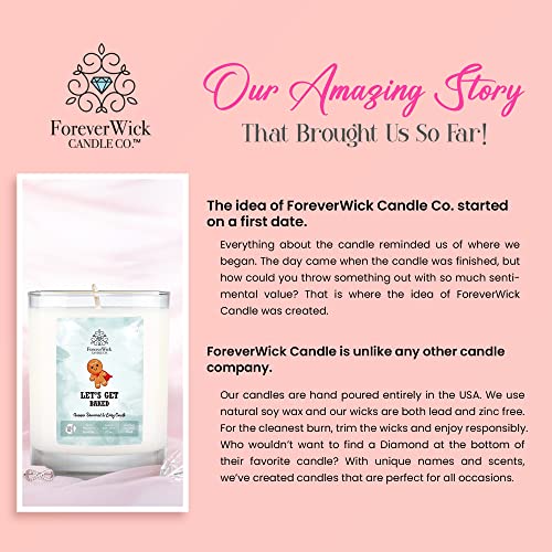 Let’s Get Baked Gingerbread Cookie Surprise Candle With Real Gia Diamond Inside | Foreverwick Candles | Scented Soy Candles Gifts For Women Aromatherapy Candle | All-Natural Soy Candle 14Oz | 70H #TOP5