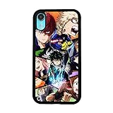 My Hero Academia Anime Manga Comic Case for iPhone XR Comic TPU Silicone Gel Edge + PC Bumper Case Skin Protective Printed Phone Full Protection Cover