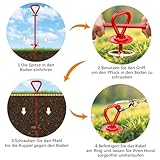 Große Hunde Anbindepfosten, Super Stark Hunde-Anker-Spike für Hundcamping, Anlegepflock zum Aushängen der Hunde Kabelkette im Garten, Hundespitze Hunde Anker für Kleine, Mittlere, Große Hunde