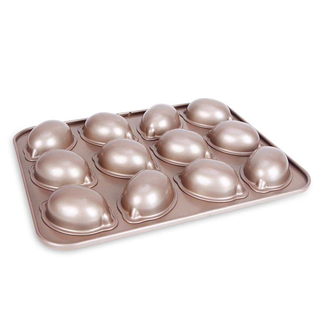 Moldes antiadherentes para magdalenas de limón con 12 cavidades, bandeja para hornear en forma de limón 3D, divertidos moldes de silicona para cupcakes, fondant, chocolate y postres, ideal para