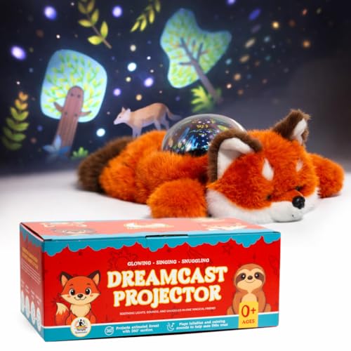 Sound Sleepers Fox – Stuffed Animal Night Light & Baby Night Light Projector with Soothing Music | Plush Toddler Night Light Projector, Sound Machine & Nursery Star Projector