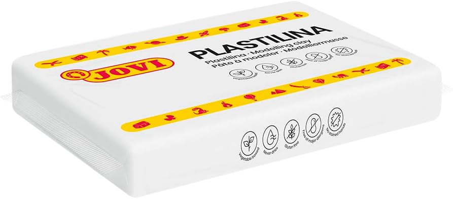 Miniatura 3 de Jovi Arcilla para modelar, blanca, 3 libras en total, 4 barras que no se secan, 0.77 libras cada una, artes y manualidades