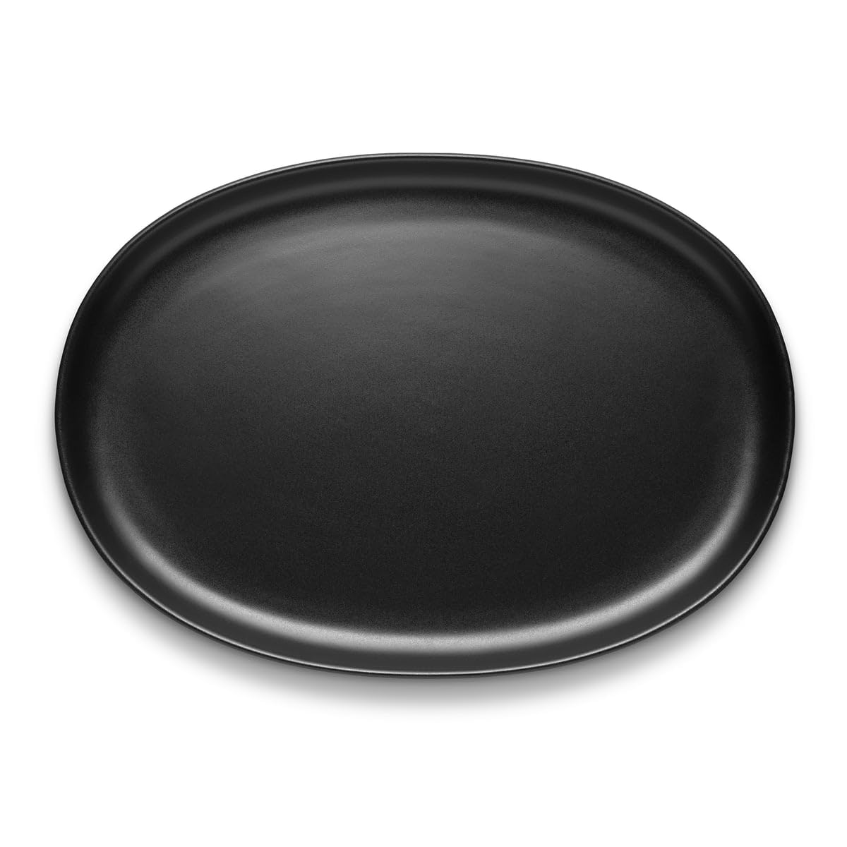 EVA SOLO | Assiette Ovale 32cm | Cuisine Nordique | Lot de 4 | Noir | Grès