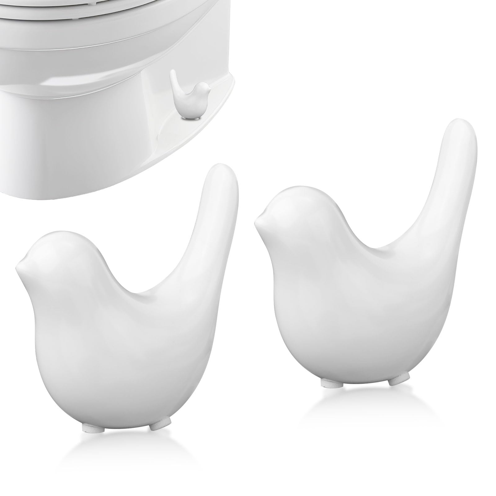 Cache-vis décoratifs oiseau pour une salle de bain nature