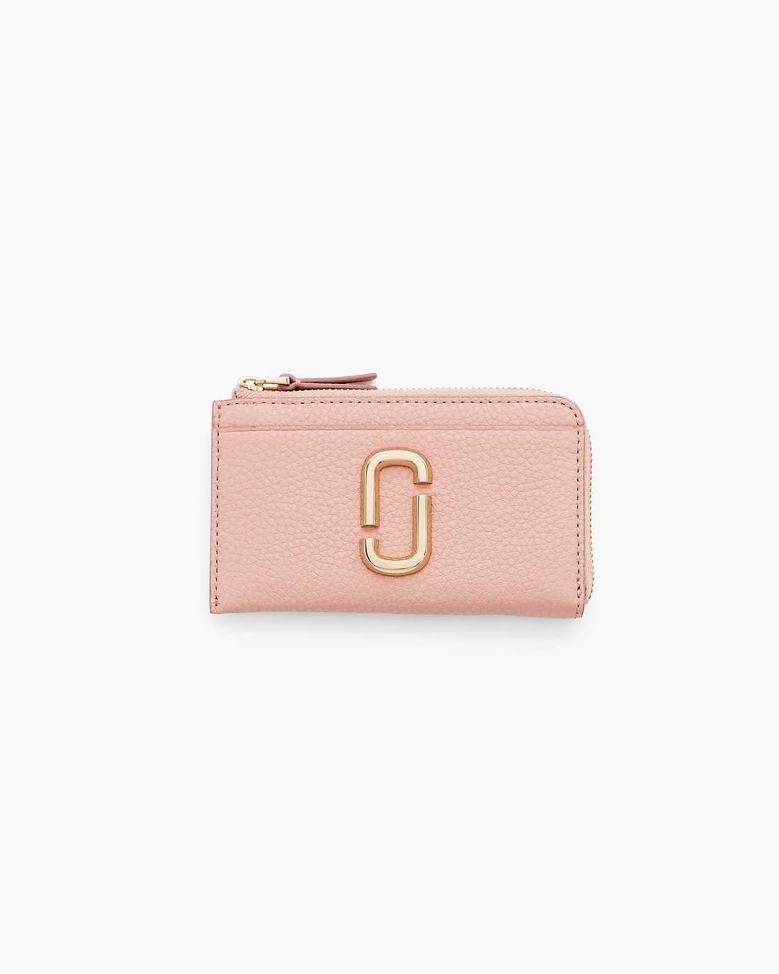 Marc Jacobs Top Zip Medium Leather Wallet (Rose)