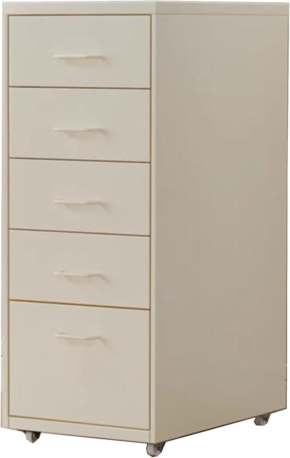 ELEFOCUS 41cm deep Five Drawer tin Filing Cabinet with Compact Dimensions 69cm high for Ultra-Stable Movement!(Size:28cm*41cm*69cm)