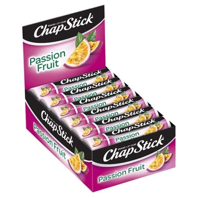 ChapStick Lip Moisturizer, Passionfruit, 12-Pack Limited Edition Bulk Lip Balm, Sweet & Aromatic, 0.15 Oz Ea