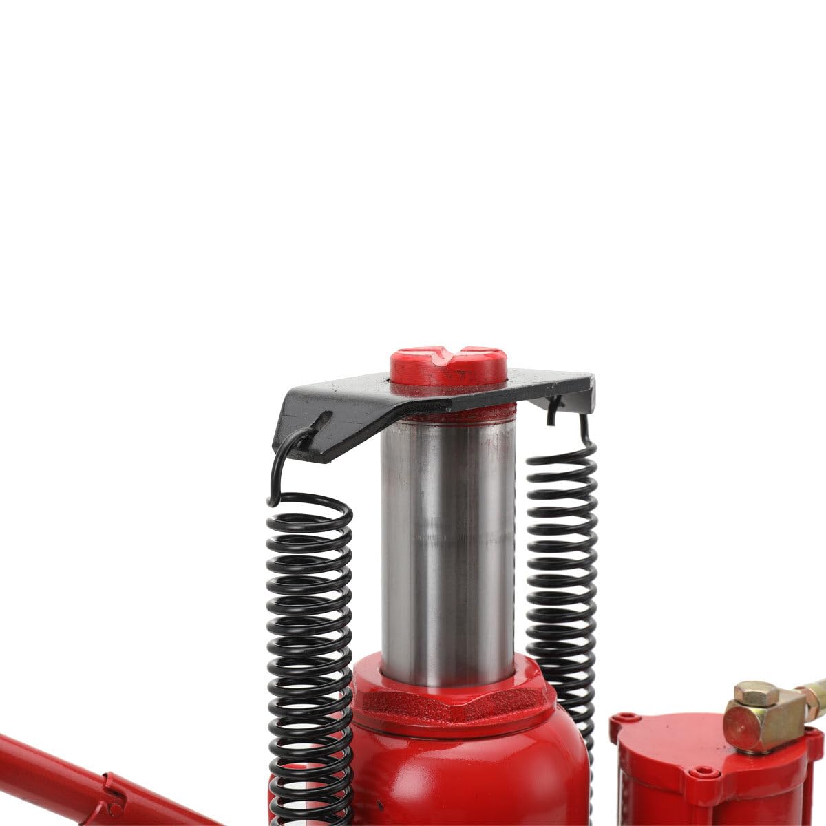 Cric Idraulico a Bottiglia 20 T, Cric Idraulico ad Aria Compressa Martinetto Sollevatore Uso Pneumatico e Manuale, Altezza di Sollevamento 260 – 510 mm, Idraulico Air Jack