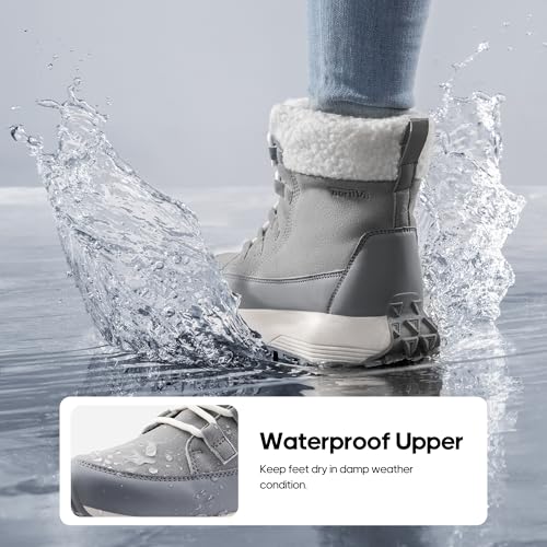 NORTIV 8 Women's Winter Boots Ankle Waterproof Lightweight Snow Sneaker Boots3