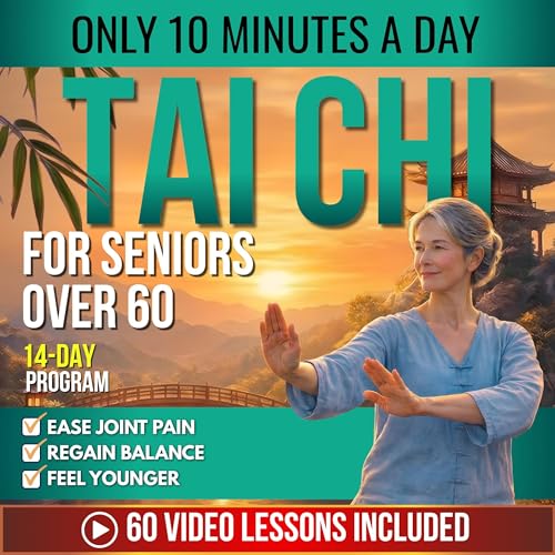 Diseño de la portada del título Tai Chi for Seniors over 60