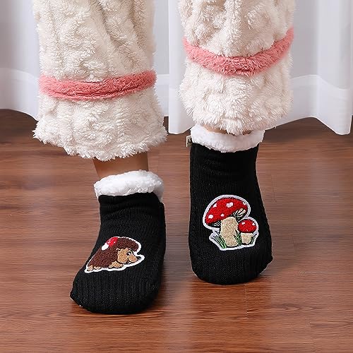 Image of ZYZX Cute Animal Slipper Socks for Women with Grips,Fuzzy Socks Indoor