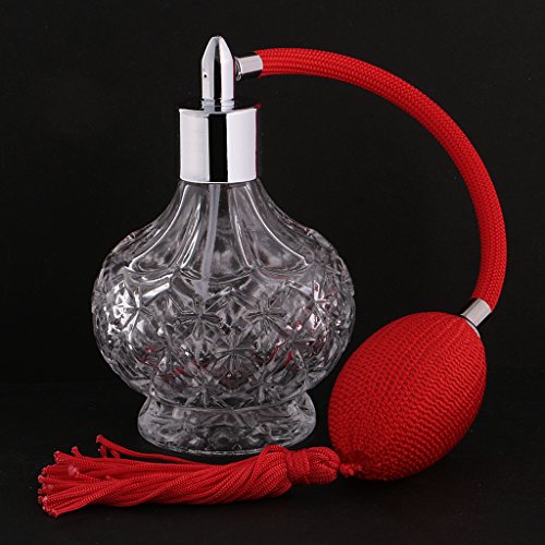 Botella de vidrio para perfume atomizador spray recargable rojo decoración hogar cuarto Gralara 3