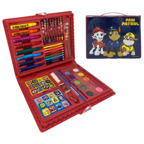 Capa com cores para crianças Paw Patrol conjunto 65 peças de cores e papelaria kit desenho e pintura