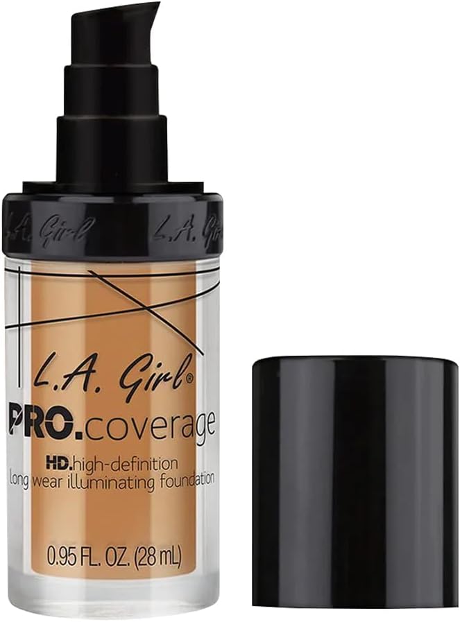 L.A. Girl Pro Coverage Liquid Foundation, Nude Beige, 0.95 Fl Oz