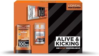 L'Oreal Men Expert Gift Set, Hydra Energetic Alive and Kicking: Shower Gel, Moisturiser and Face Wash