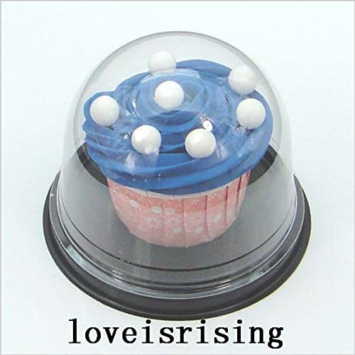 100pcs=50sets Clear Plastic Standard Mini Cupcake Cake Case Muffin Pod Dome Favor Boxes Container Wedding Favors Party Supplies Pastry Box