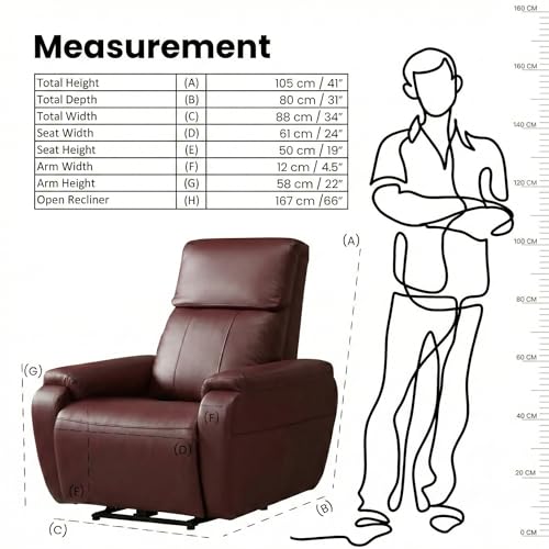 Image of Zeus Motorized Recliner | Premium Leatherette Upholstery | Single Seater Recliner Sofa for Office, Corporate & Hospitality | Ergonomic, Sleek & Space-Saving Design | 18 Months Warranty