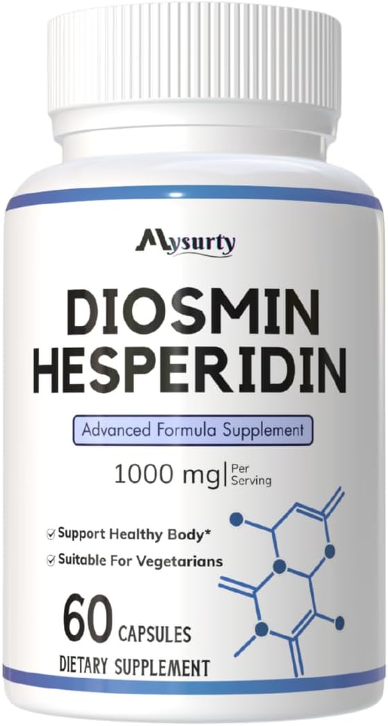 Diosmin Hesperidin Capsules | Diosmin 1000mg | Hesperidin diosmin 1000mg | Supplement for Men & Women - 60 Capsules (Pack 1)