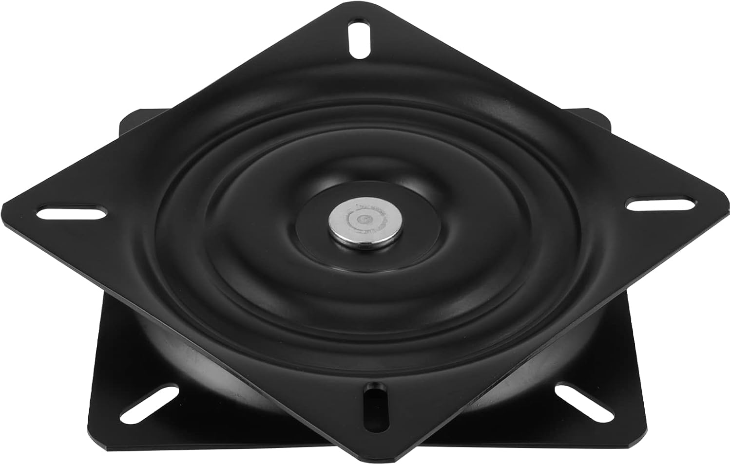 HAKZEON 4 Pack Heavy Duty Bar Stool Swivel Plate, 6.25 Inch Square, 300 lbs Capacity, Black