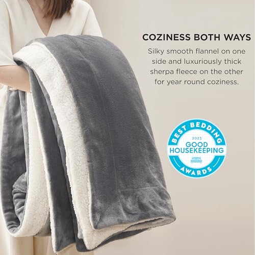 image for Bedsure GentleSoft Sherpa Fleece Blankets King Size for Bed - Thick an