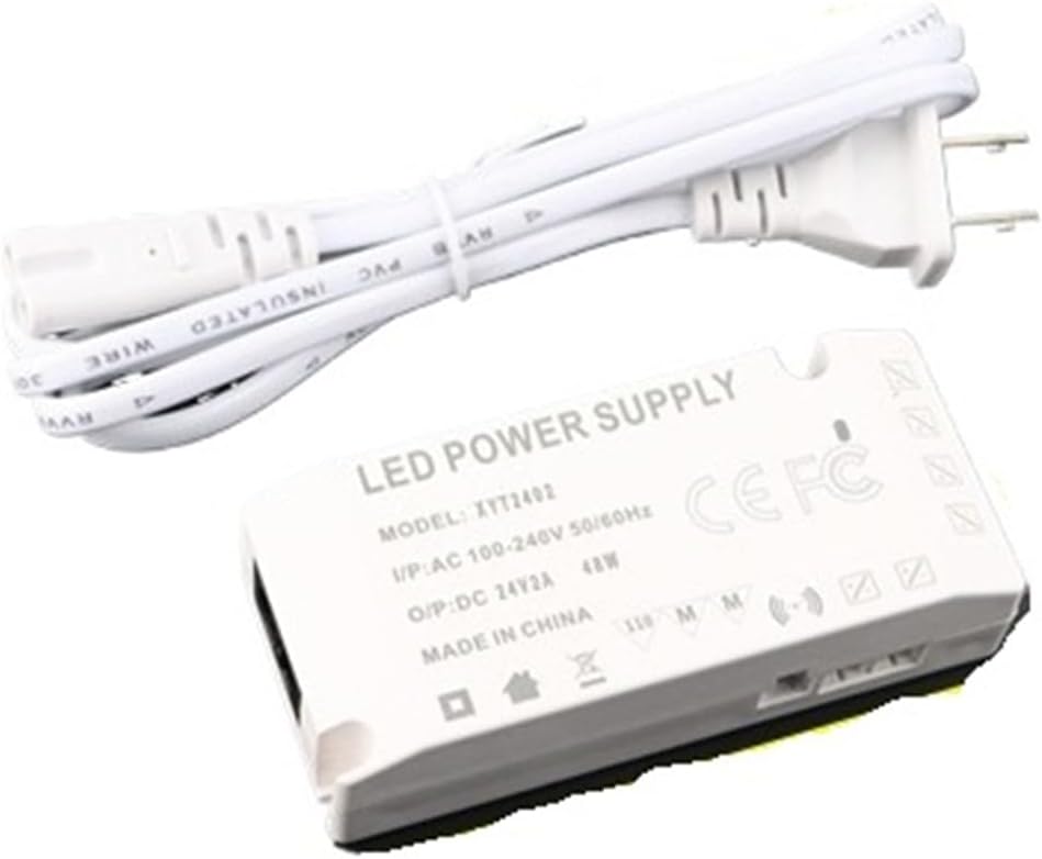 LED Cabinet Light Dedicated Power Supply 24V Interface Induction Ultra-Thin Switch Transformer 12V Wardrobe Wine Cabinet Light(DC24V 48W-6 Output Ports)