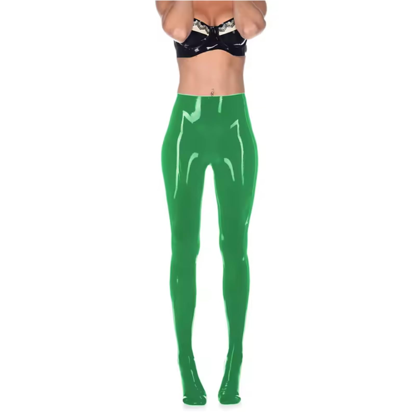 Leggings aus PVC-Leder, hohe Taille, Übergröße, PU-Hose, Clubstrumpfhose, anpassbar