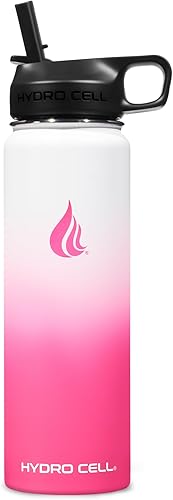 Miniatura 2 de HYDRO CELL - Botella de agua aislada y deportiva de acero inoxidable con pajilla, termo para bebidas frías y calientes con tapa de rosca, a prueba