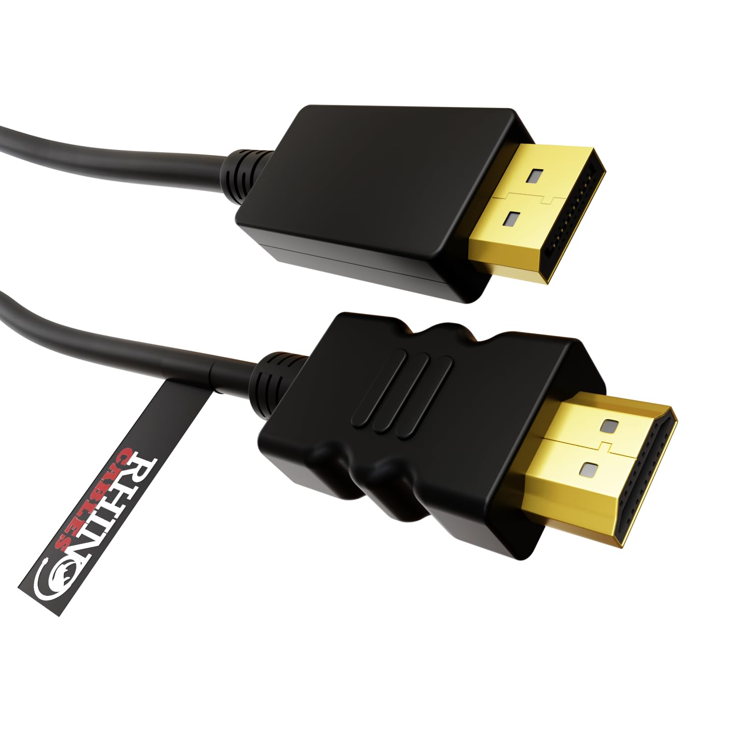 rhinocables - DisplayPort to HDMI Cable, Black, 2m