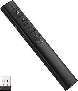 FRIUSATE Wireless Presentation Clicker,Presentation Remote 2.4GHz Wireless Clicker, Wireless USB Presenter PPT Remote Control Presenter Pen for Mac/Win/Computer/Laptop