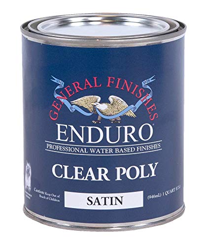 General Finishes Enduro Water Based Clear Poly, 1 Quart, Satin