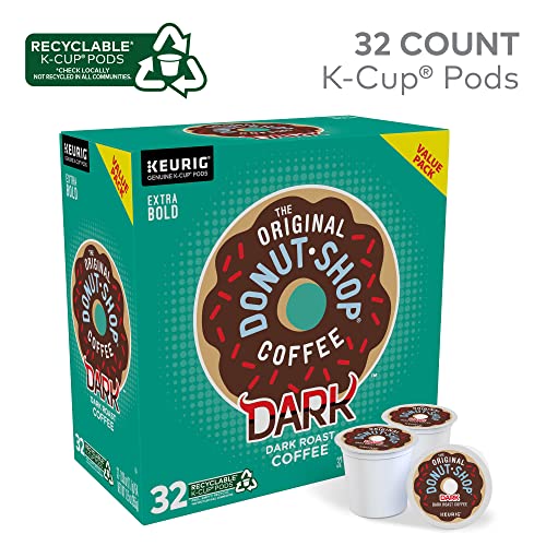 The Original Donut Shop Dark, Keurig Single Serve K-Cup Pods, Dark Roast Coffee Pods, 32 Count #TOP24
