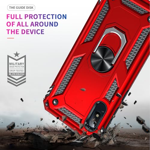 Coque Galaxy A10E LeYi rouge avec verres de protection écran et caméra - 6