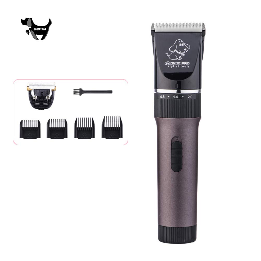 Tondeuse poil long chien céramique puissante batterie 2000 mAh gold