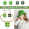 SwirlColor Pendentifs Trèfle à Quatre Feuilles en Métal, 24 Pièces Vert Trèfle à Quatre Feuilles Porte-Bonheur Trèfle Breloques Pendentifs pour Bricolage Bracelet Collier Boucles D'oreilles #4