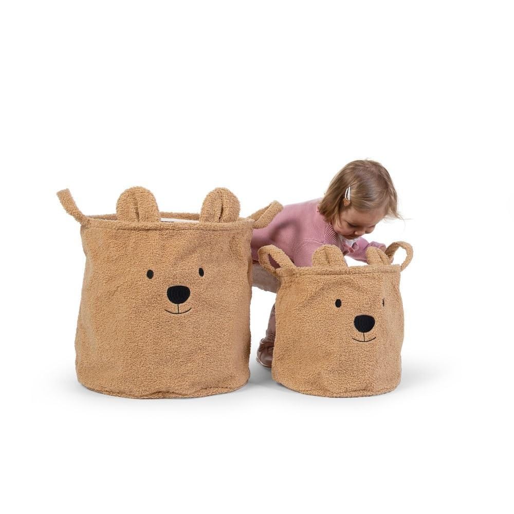 Panier de rangement Teddy Brun 30 x 30 cm - Childhome